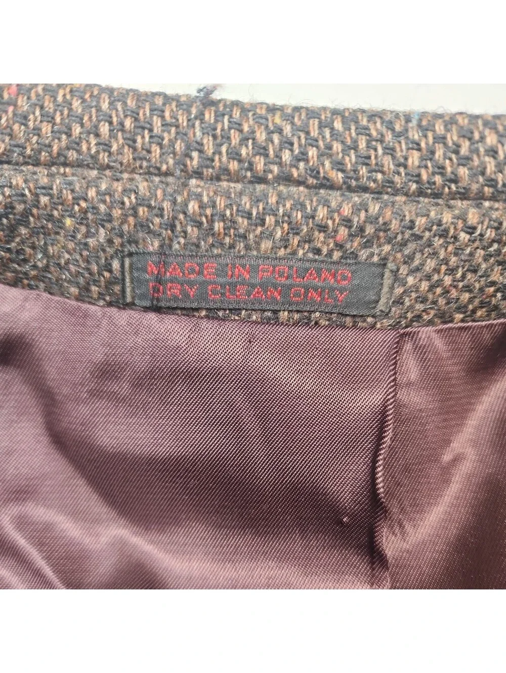 English Manor Men's Blazer Jacket Brown Herringbone sportscoat 42R Wool